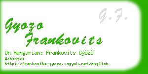 gyozo frankovits business card